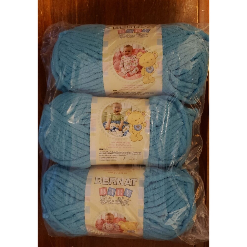 New Never Used Baby Blanket yarn 3 skeins from Bernat @3.50z/72 yds